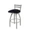 Holland Bar Stool Co 25" Low Back Swivel Counter Stool, Nickel Finish, Canter Twilight Seat 41125AN002 - alternate 1